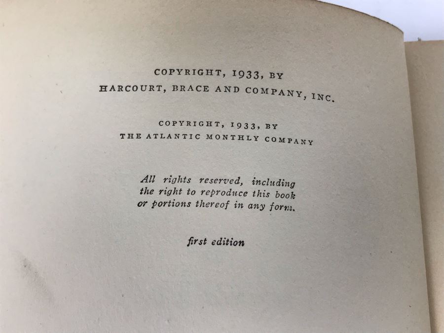 First Edition 1933 Virginia Woolf Book Flush A Biography [Photo 2]