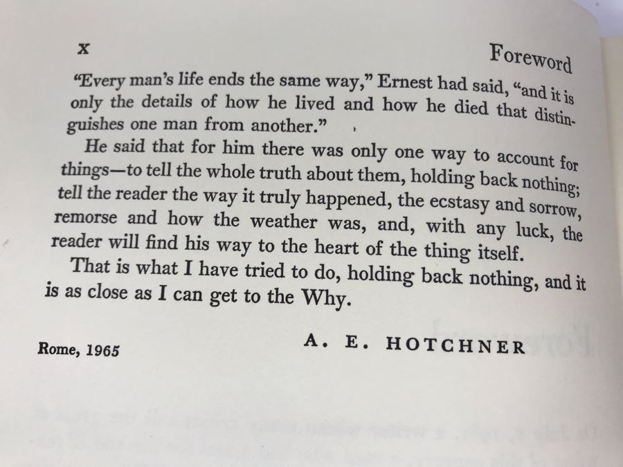 First Printing Book Papa Hemingway A Personal Memoir By A. E. Hotchner [Photo 7]