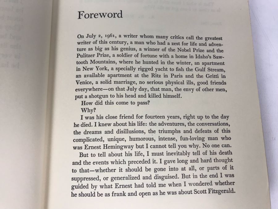 First Printing Book Papa Hemingway A Personal Memoir By A. E. Hotchner [Photo 6]