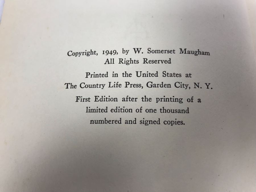 Vintage 1949 First Edition Book A Writer's Notebook By W. Somerset Maugham [Photo 5]