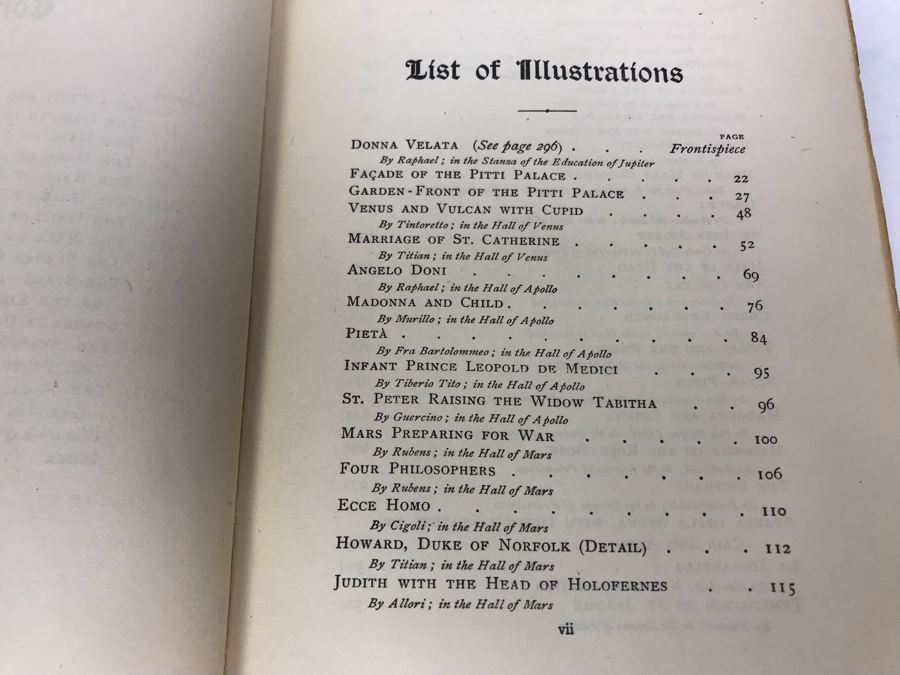 Antique 1903 Book The Art Of The Pitti Palace By Julia De Wolf Addison Illustrated [Photo 9]