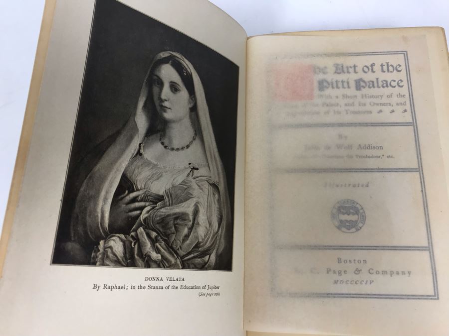 Antique 1903 Book The Art Of The Pitti Palace By Julia De Wolf Addison Illustrated [Photo 2]