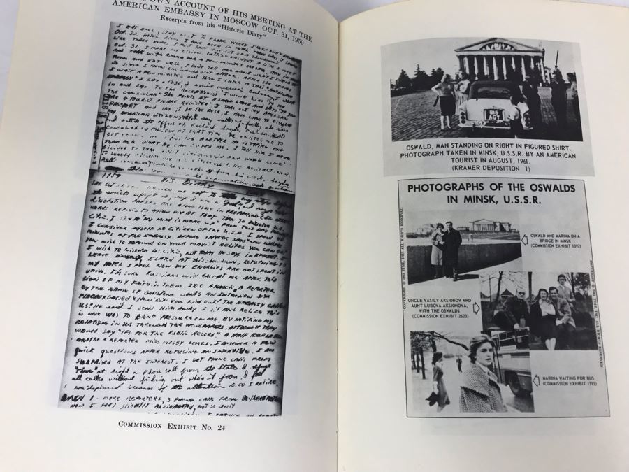 1964 First Edition Book Report Of The Warren Commission On The Assassination Of President Kennedy 