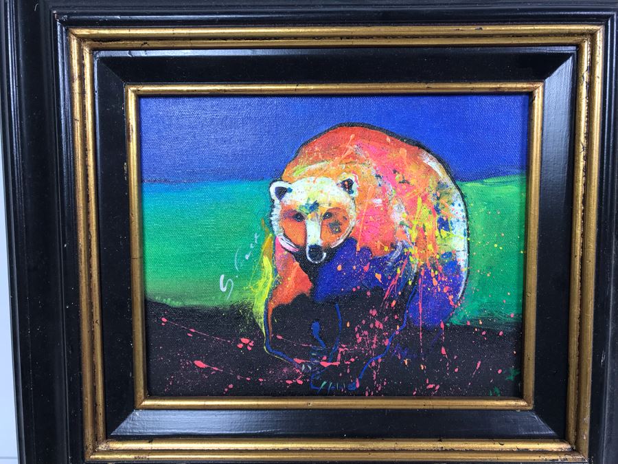 Pair Of Original Bear Paintings Signed By Artist Each 10' X 8' [Photo 2]