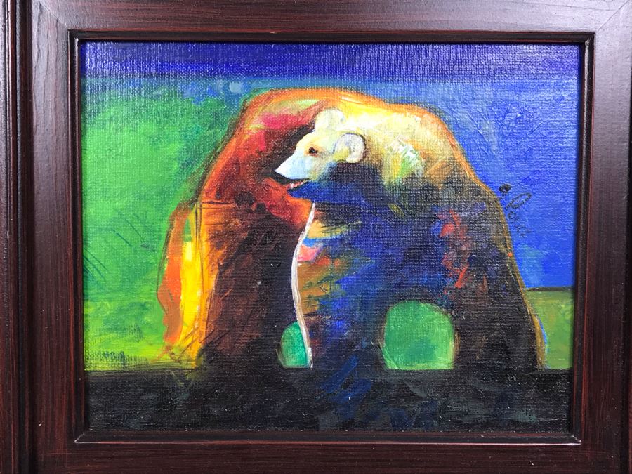 Pair Of Original Bear Paintings Signed By Artist Each 10' X 8' [Photo 6]