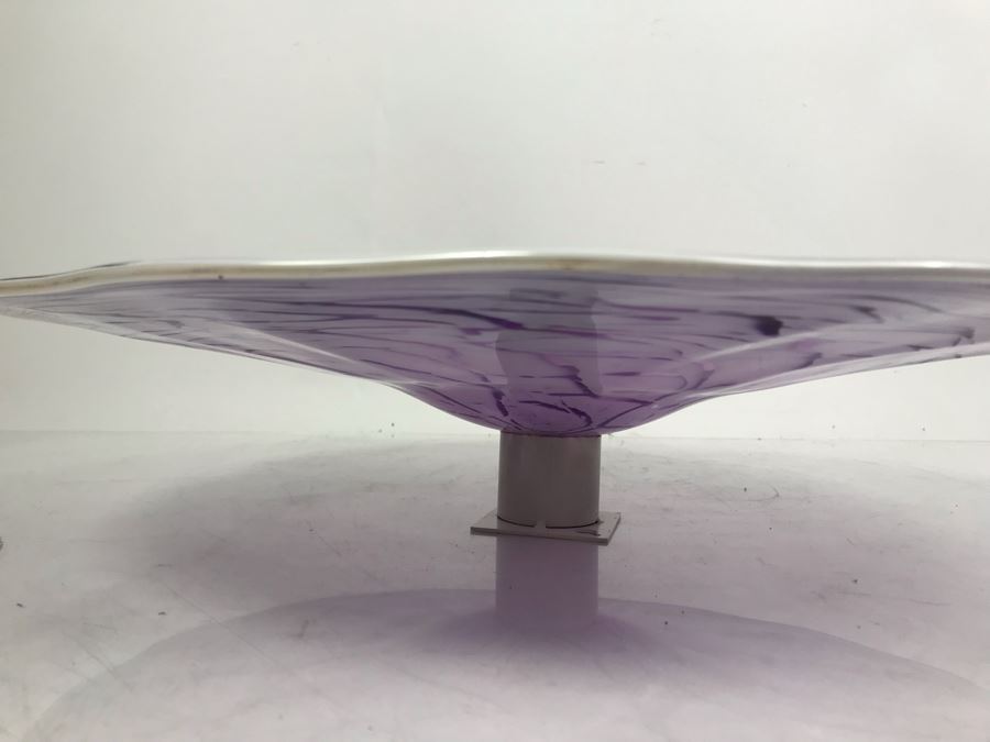 Vintage Signed Art Glass In Manner Of Dale Chihuly Wall Mountable 17' [Photo 6]