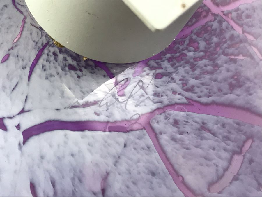 Vintage Signed Art Glass In Manner Of Dale Chihuly Wall Mountable 17' [Photo 14]