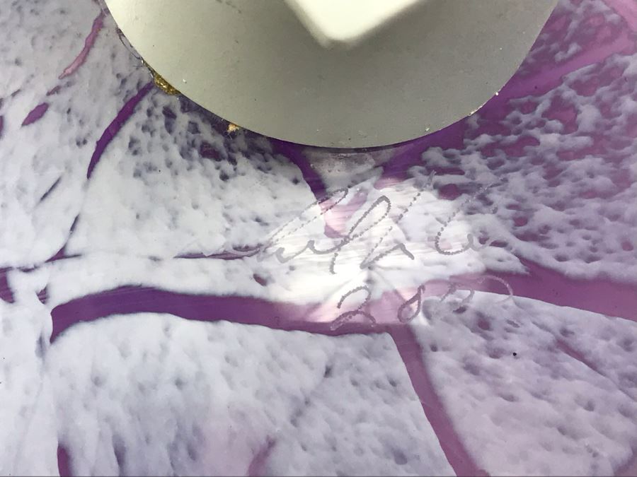 Vintage Signed Art Glass In Manner Of Dale Chihuly Wall Mountable 17' [Photo 11]