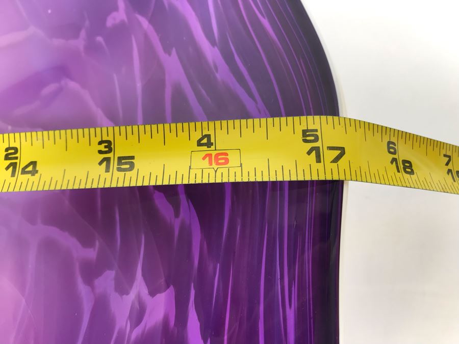 Vintage Signed Art Glass In Manner Of Dale Chihuly Wall Mountable 17' [Photo 15]