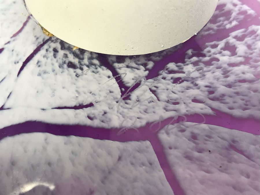 Vintage Signed Art Glass In Manner Of Dale Chihuly Wall Mountable 17' [Photo 9]