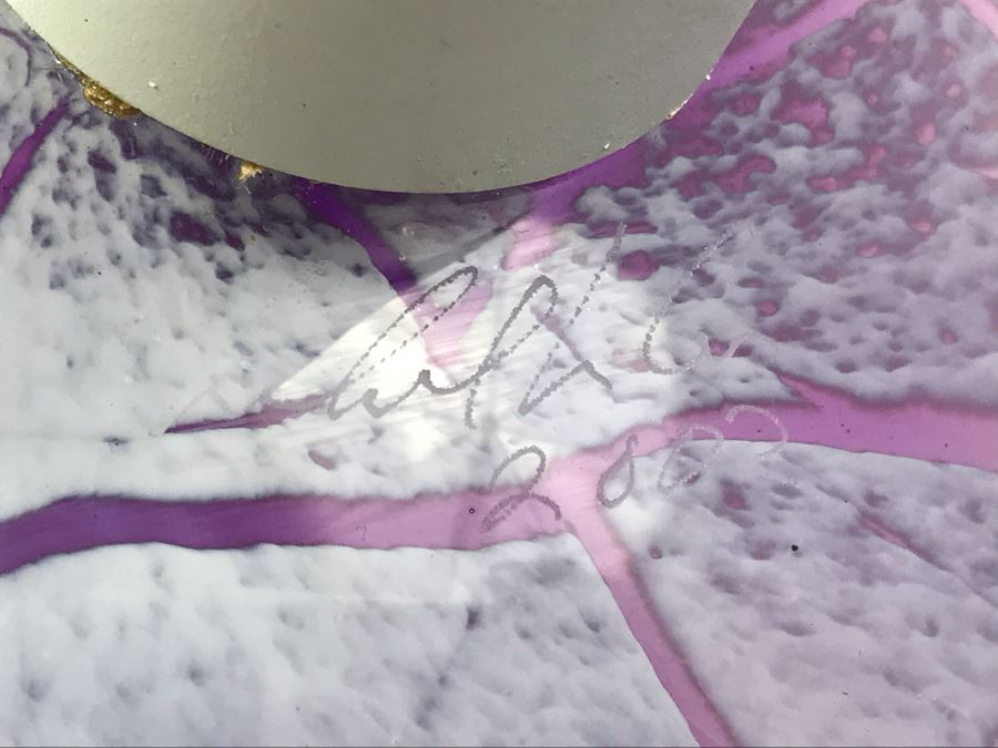 Vintage Signed Art Glass In Manner Of Dale Chihuly Wall Mountable 17' [Photo 13]