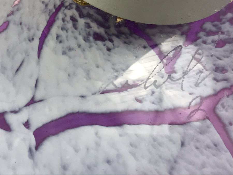 Vintage Signed Art Glass In Manner Of Dale Chihuly Wall Mountable 17' [Photo 12]