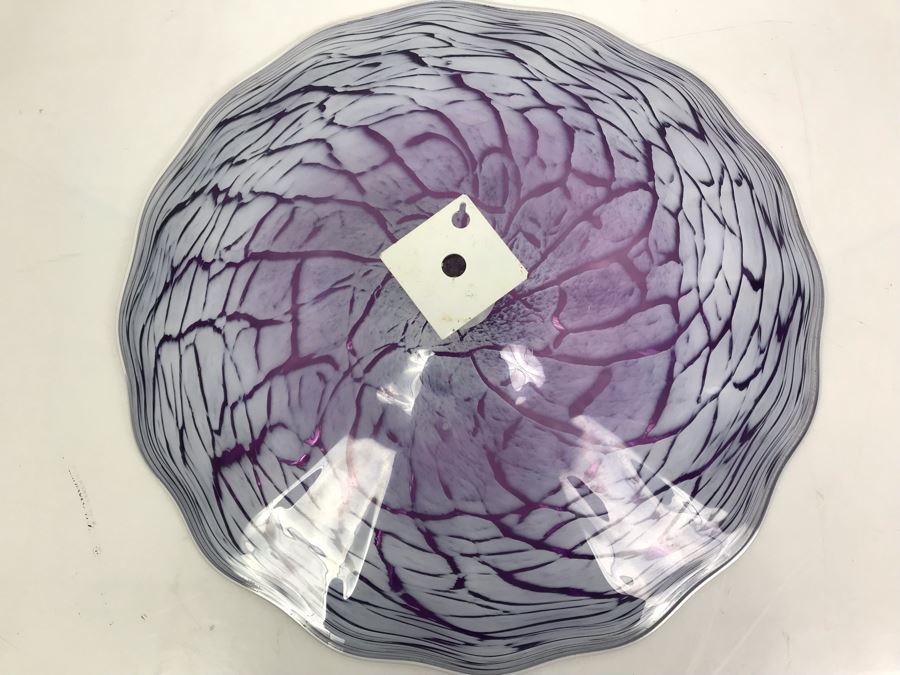 Vintage Signed Art Glass In Manner Of Dale Chihuly Wall Mountable 17' [Photo 7]