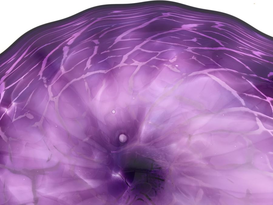 Vintage Signed Art Glass In Manner Of Dale Chihuly Wall Mountable 17' [Photo 5]