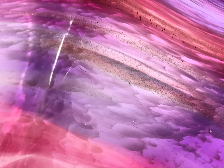 Vintage Signed Art Glass In Manner Of Dale Chihuly Wall Mountable 13' [Photo 7]