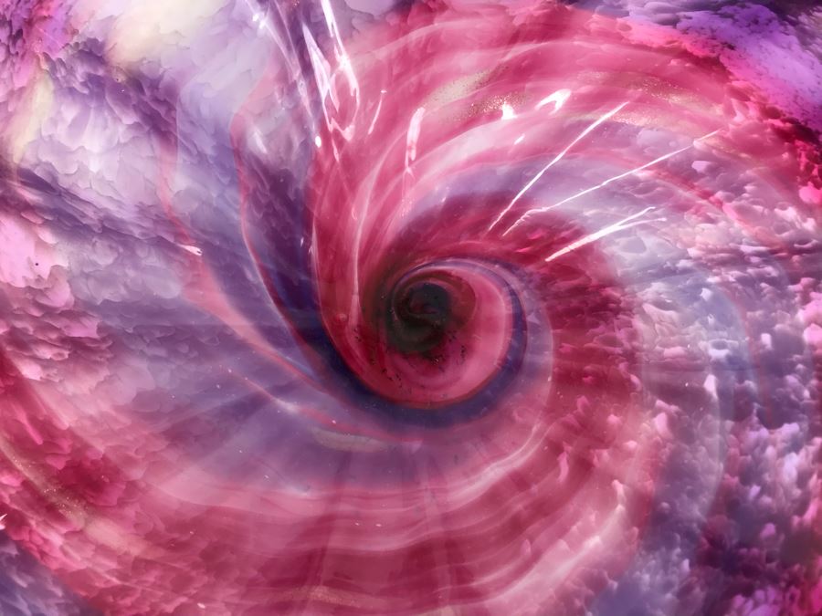 Vintage Signed Art Glass In Manner Of Dale Chihuly Wall Mountable 13' [Photo 5]