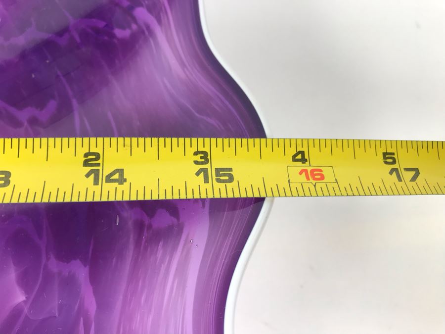 Vintage Signed Art Glass In Manner Of Dale Chihuly Wall Mountable 16' [Photo 9]