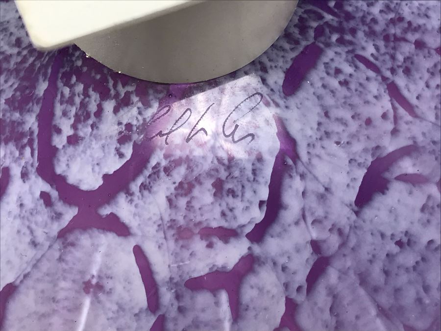 Vintage Signed Art Glass In Manner Of Dale Chihuly Wall Mountable 16' [Photo 14]