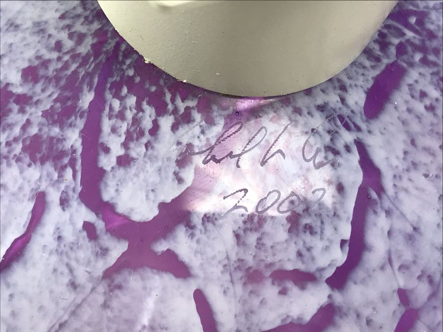 Vintage Signed Art Glass In Manner Of Dale Chihuly Wall Mountable 16' [Photo 12]