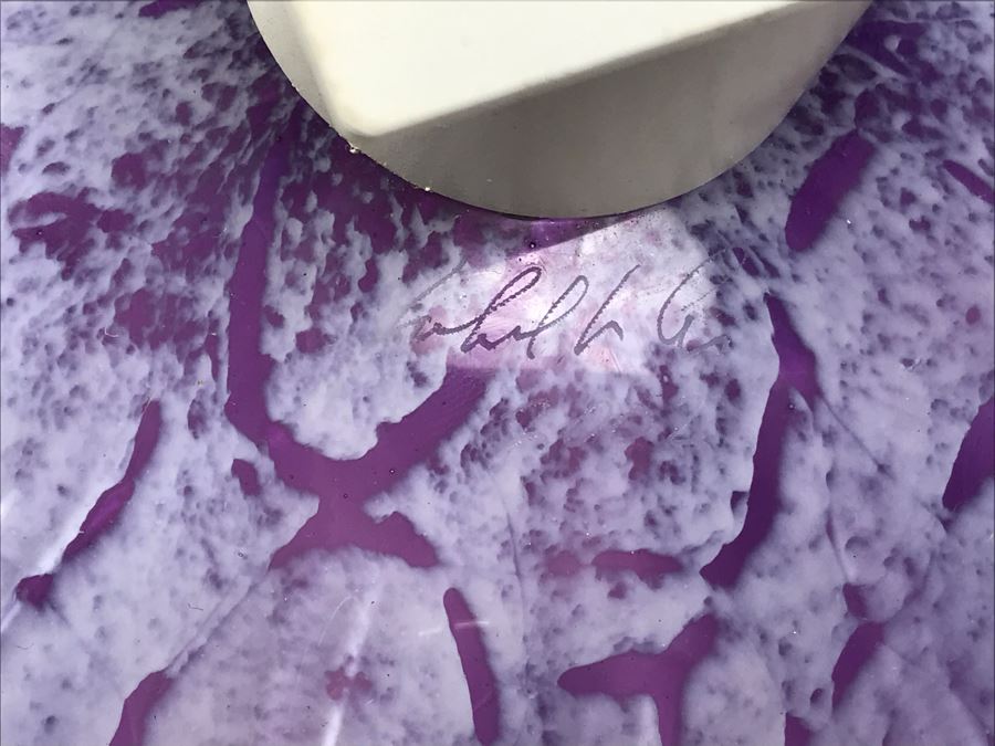 Vintage Signed Art Glass In Manner Of Dale Chihuly Wall Mountable 16' [Photo 13]