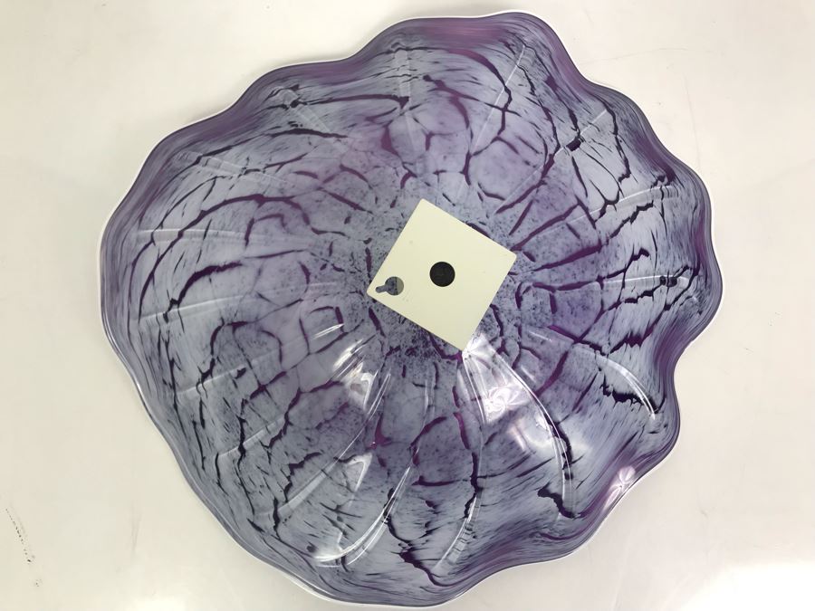 Vintage Signed Art Glass In Manner Of Dale Chihuly Wall Mountable 16' [Photo 10]