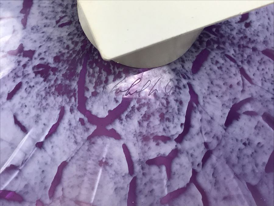 Vintage Signed Art Glass In Manner Of Dale Chihuly Wall Mountable 16' [Photo 15]