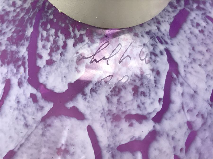 Vintage Signed Art Glass In Manner Of Dale Chihuly Wall Mountable 16' [Photo 11]