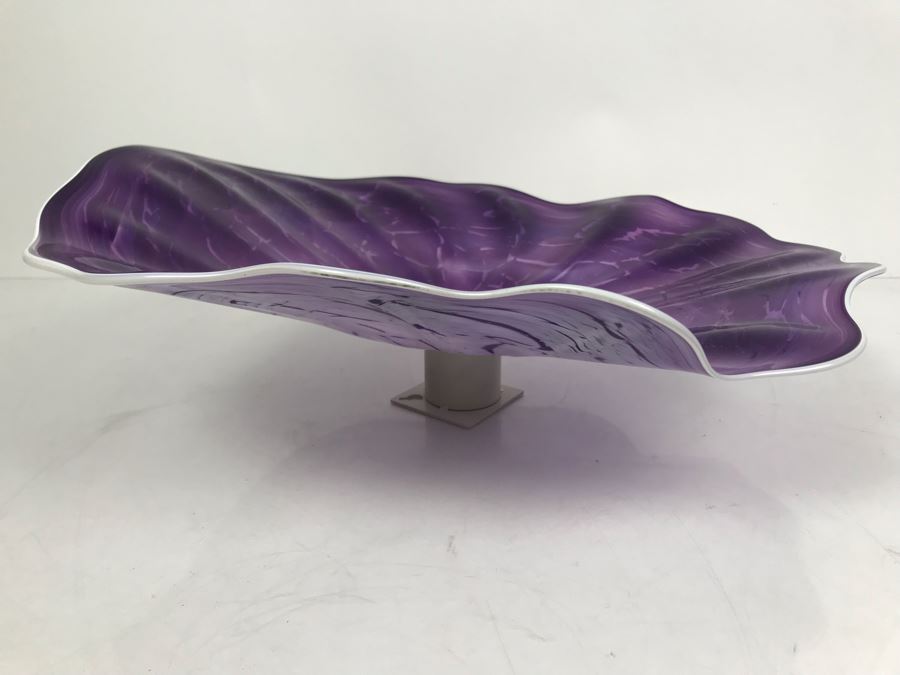 Vintage Signed Art Glass In Manner Of Dale Chihuly Wall Mountable 16' [Photo 7]