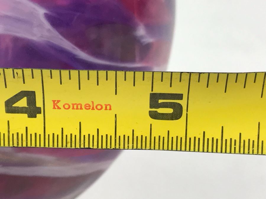 Vintage Signed Set Of (3) Art Glass Floats Balls In Manner Of Dale Chihuly Wall Mountable 5'D [Photo 33]