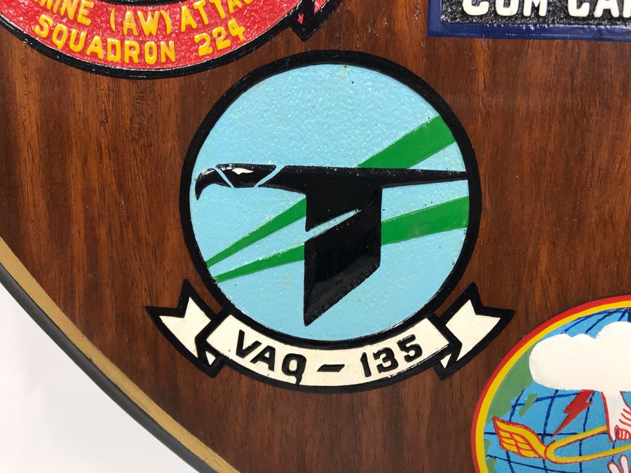 Capt. William H. Harris Commanding Officer Of USS Coral Sea (CVA-43) 1971-1972 Wooden Wall Plaque Relief Carved And Hand Painted 24'H X 18'W [Photo 11]