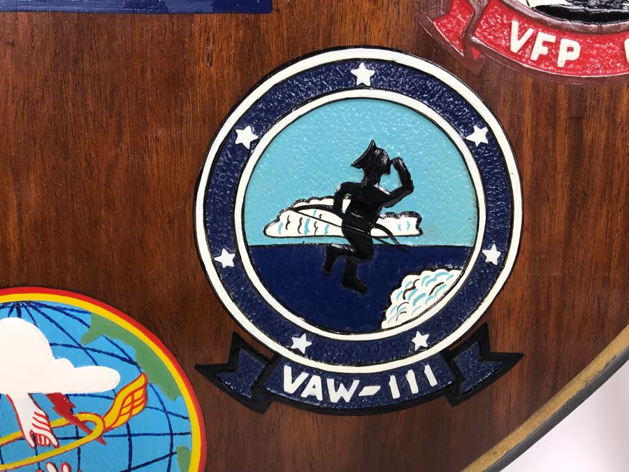 Capt. William H. Harris Commanding Officer Of USS Coral Sea (CVA-43) 1971-1972 Wooden Wall Plaque Relief Carved And Hand Painted 24'H X 18'W [Photo 14]