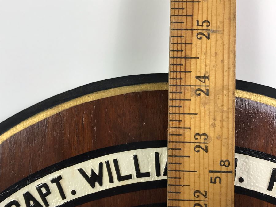 Capt. William H. Harris Commanding Officer Of USS Coral Sea (CVA-43) 1971-1972 Wooden Wall Plaque Relief Carved And Hand Painted 24'H X 18'W [Photo 23]