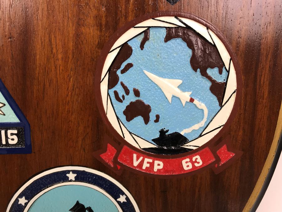 Capt. William H. Harris Commanding Officer Of USS Coral Sea (CVA-43) 1971-1972 Wooden Wall Plaque Relief Carved And Hand Painted 24'H X 18'W [Photo 15]