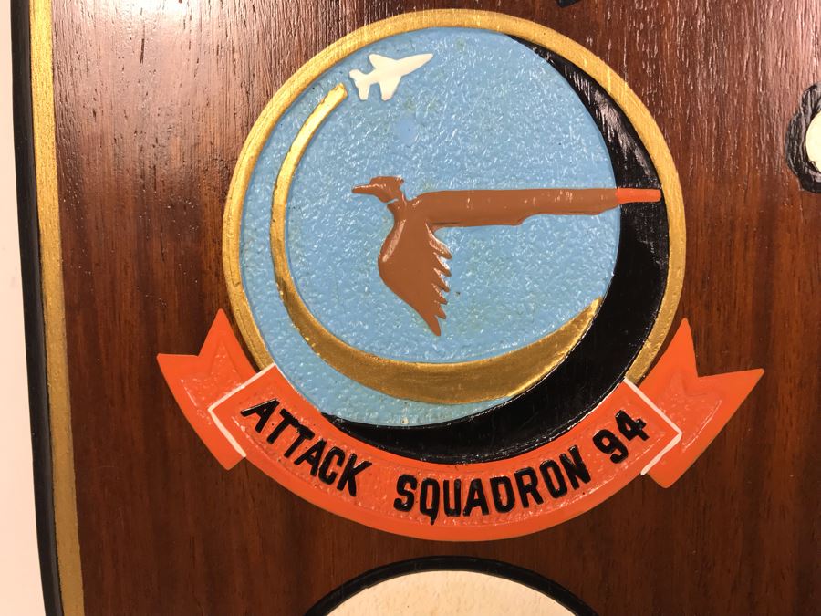 Capt. William H. Harris Commanding Officer Of USS Coral Sea (CVA-43) 1971-1972 Wooden Wall Plaque Relief Carved And Hand Painted 24'H X 18'W [Photo 9]