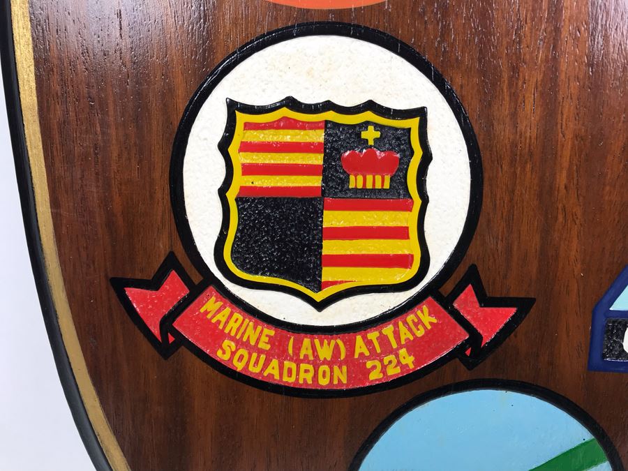 Capt. William H. Harris Commanding Officer Of USS Coral Sea (CVA-43) 1971-1972 Wooden Wall Plaque Relief Carved And Hand Painted 24'H X 18'W [Photo 10]