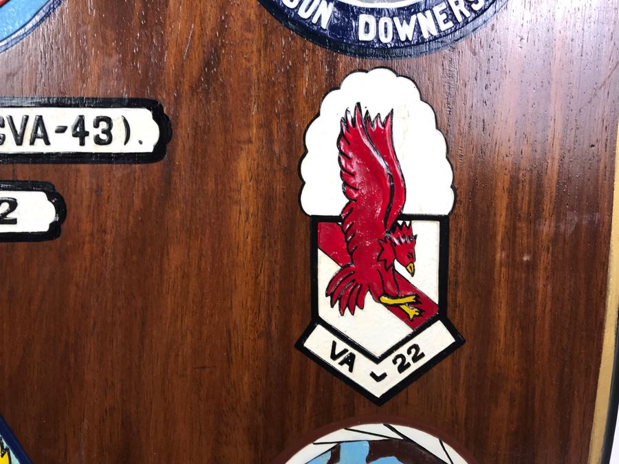 Capt. William H. Harris Commanding Officer Of USS Coral Sea (CVA-43) 1971-1972 Wooden Wall Plaque Relief Carved And Hand Painted 24'H X 18'W [Photo 16]