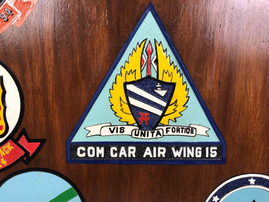 Capt. William H. Harris Commanding Officer Of USS Coral Sea (CVA-43) 1971-1972 Wooden Wall Plaque Relief Carved And Hand Painted 24'H X 18'W [Photo 12]