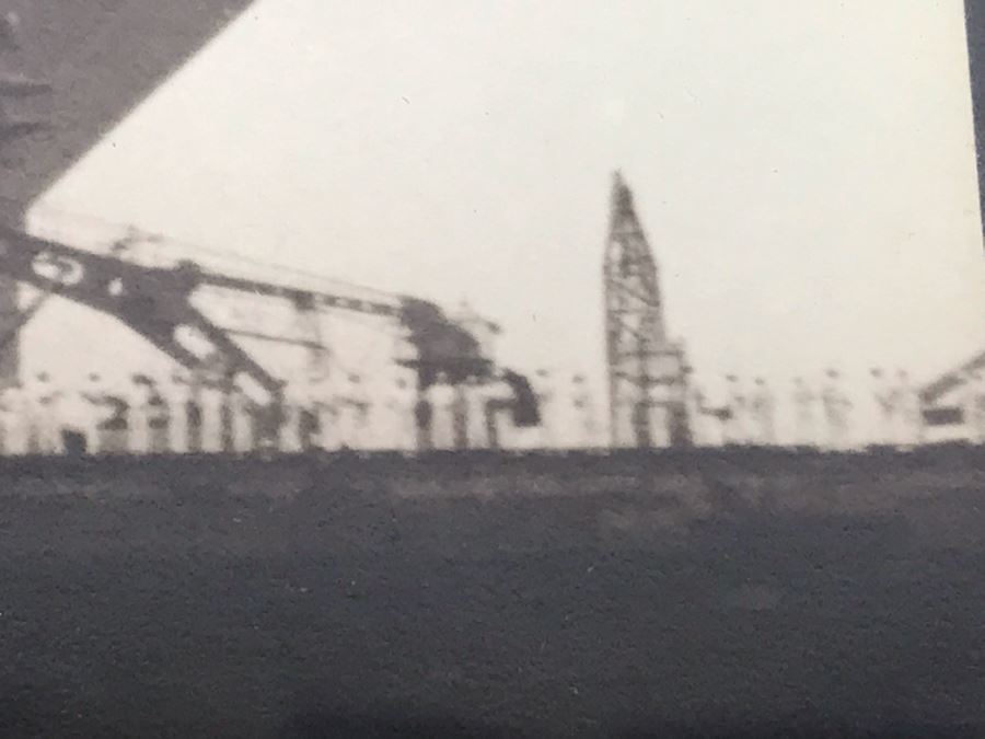 B&W Framed Photograph Of USS Coral Sea 17 July 1972 With Caption 'Gentlemen, We Are Now Passing Under The Golden Gate Bridge' 17'W X 12'H [Photo 12]