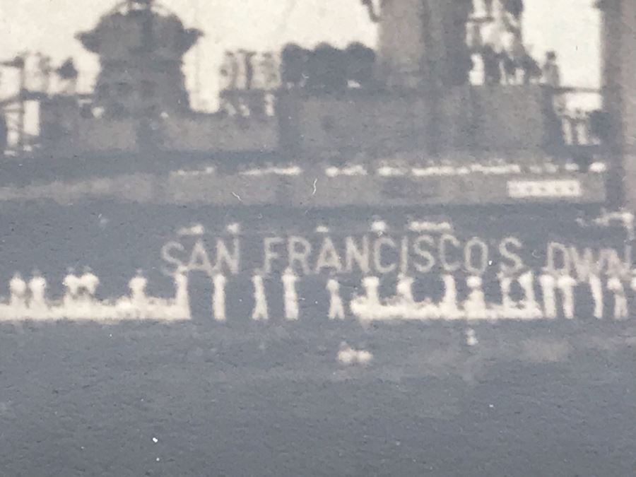 B&W Framed Photograph Of USS Coral Sea 17 July 1972 With Caption 'Gentlemen, We Are Now Passing Under The Golden Gate Bridge' 17'W X 12'H [Photo 11]