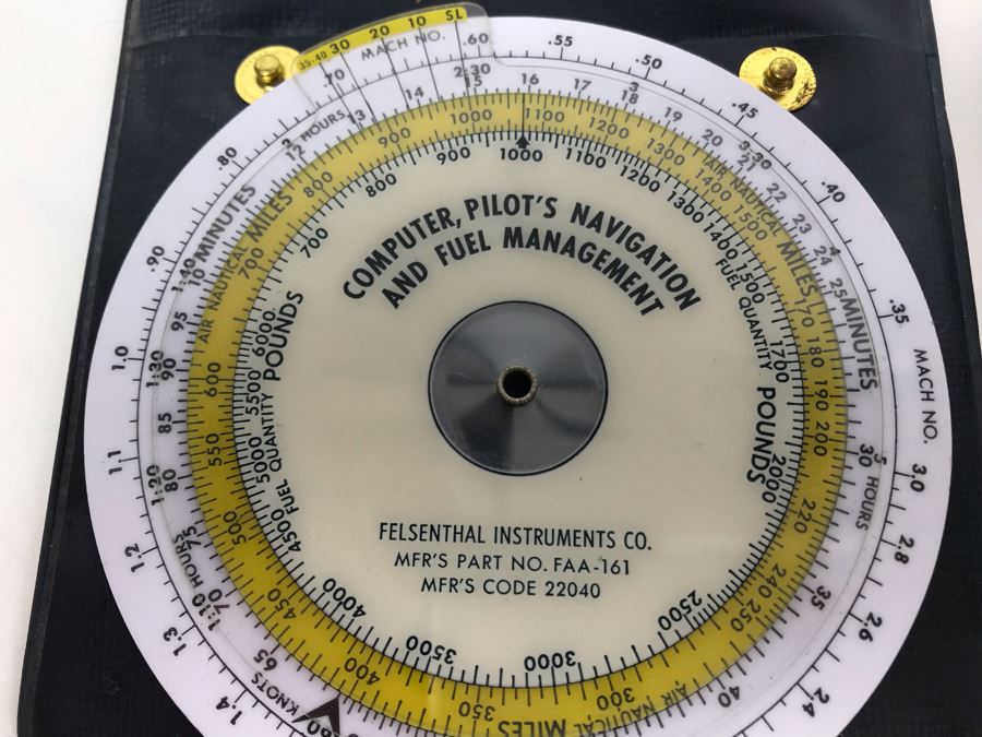 Pair Of Vintage Air Navigation Computers From William H. Harris, RADM, USN (Ret.): Felsenthal Instruments Co FAA-161 (Computer, Pilot's Navigation And Fuel Management) And FAA-93A (Computer, Air Navigation, Dead Reckoning) [Photo 3]