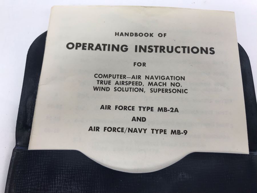 Pair Of Vintage Air Navigation Computers From William H. Harris, RADM, USN (Ret.): Felsenthal Instruments Co FAA-161 (Computer, Pilot's Navigation And Fuel Management) And FAA-93A (Computer, Air Navigation, Dead Reckoning) [Photo 4]