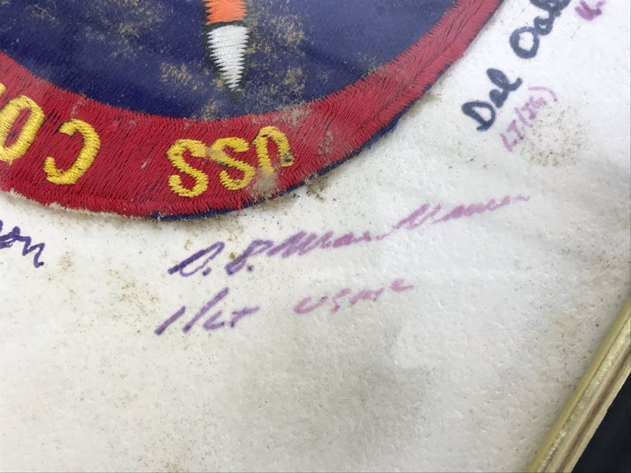 USS Coral Sea Weapons Patch Framed With Over 15 Signatures 9' X 11' [Photo 9]