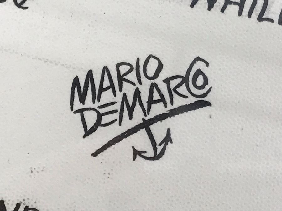 Original Signed Mario Demarco, Cartoonist, Illustrator Pen And Ink Drawing Of William H. Harris, RADM, USN (Ret.) Depicting Career In Cartoonist Format 19' X 15' [Photo 6]