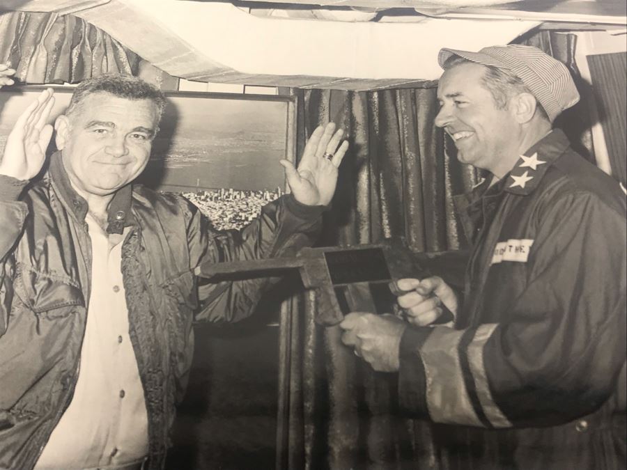 Carved Wooden Gun With Inscription 'Coral Sea Godfather' And Photograph Book Titled 'To The Coral Sea Godfather From The Coral Sea Family' Recognizing William H. Harris, RADM, USN (Ret.) [Photo 6]