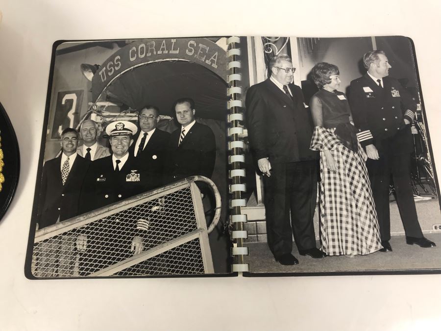 William H. Harris USN Hat And Photograph Book From Coral Sea CVA-43 ...