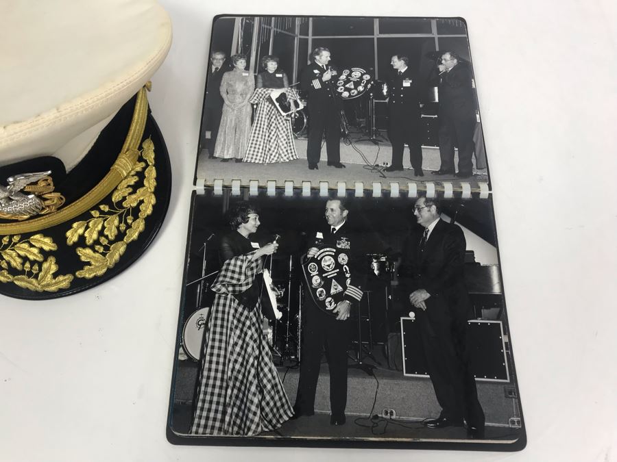 William H. Harris USN Hat And Photograph Book From Coral Sea CVA-43 ...