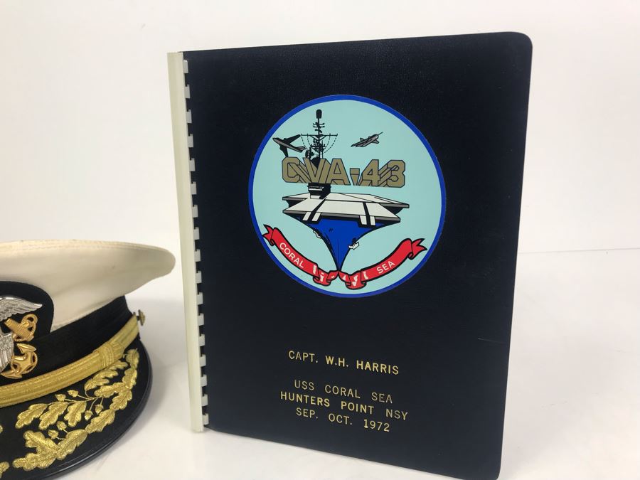 William H. Harris USN Hat And Photograph Book From Coral Sea CVA-43 Hunters Point NSY Sep-Oct 1972 William H. Harris, RADM, USN (Ret.) - See Photos [Photo 2]