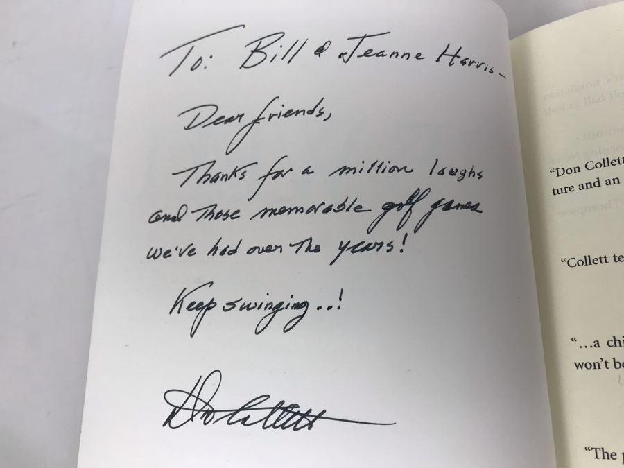 Double Signed Book By Don Collett (Golf Hall of Fame Founder) The Well [Photo 6]