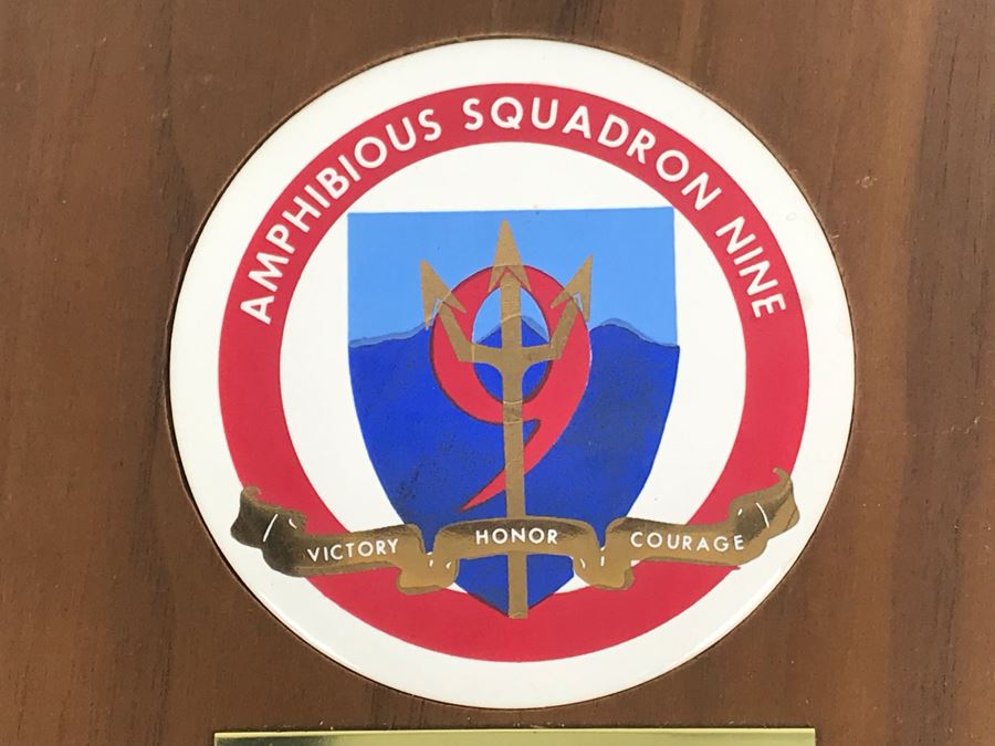 Pair Of Plaques Presented To William 'Bill' H. Harris, RADM, USN (Ret.): Amphibious Squadron Nine 1970 And Chief Of Naval Education & Training 1978 [Photo 7]