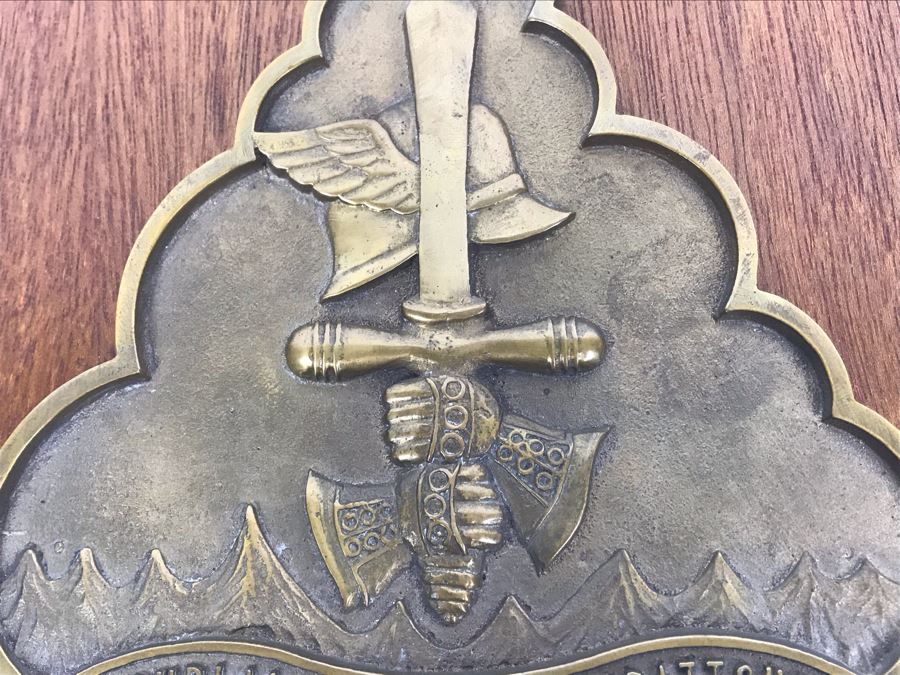 Air Wing Two Relief Brass On Wood Plaque Presented To Cdr William 'Bill' H. Harris COMATK CARAIRWING TWO Dec 65 - Mar 67 Early Vietnam War [Photo 6]